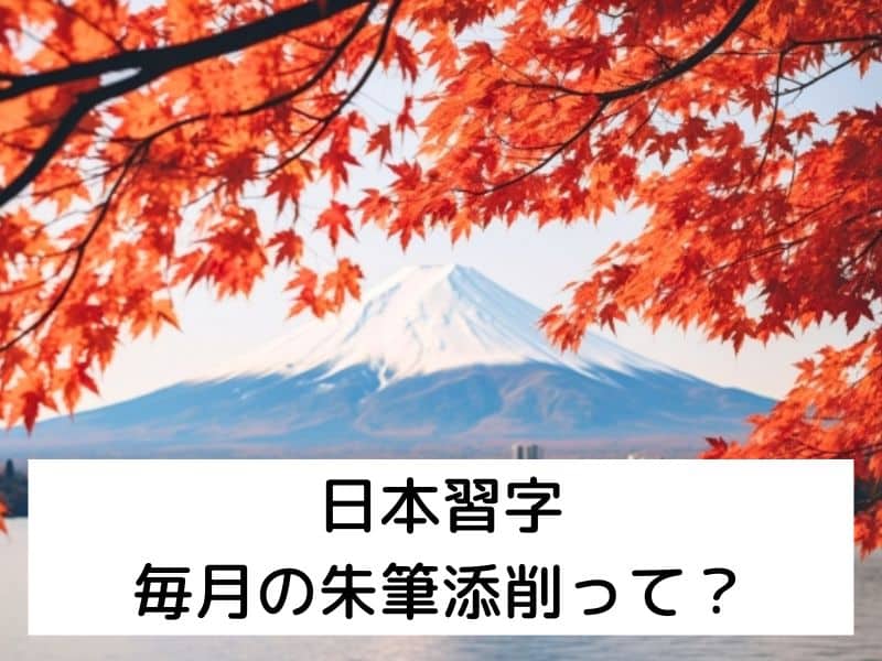 日本習字　毎月の朱筆添削って？ (1)